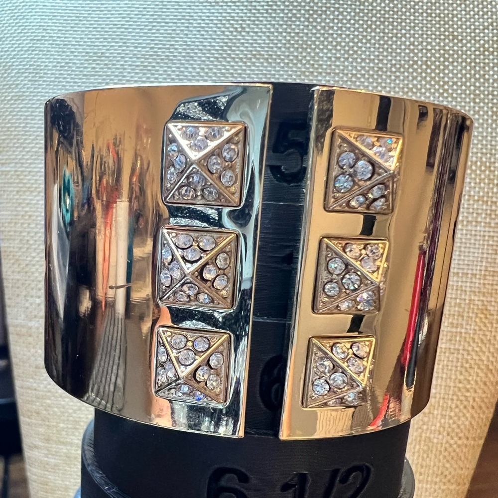 💜Gold and Silver Studded Cuff Bracelet